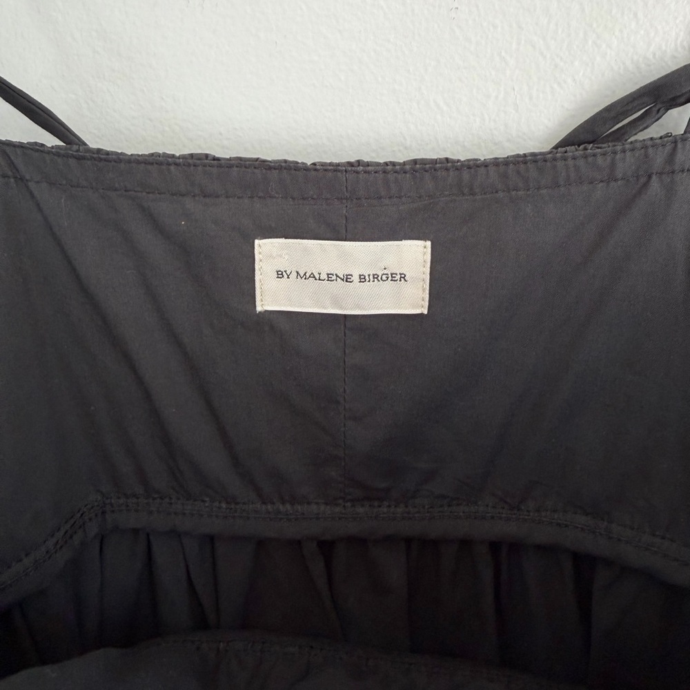 MALENE BIRGER Size 34 • Black Cotton Disemma Maxi Dress. - Picture 6 of 7